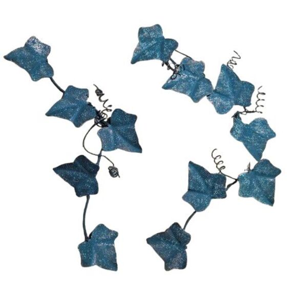 Ivy Leaves & Candle Holders Leaf PartyLite Faux Verdigris Patina 2 w/votive cups - Picture 5 of 6